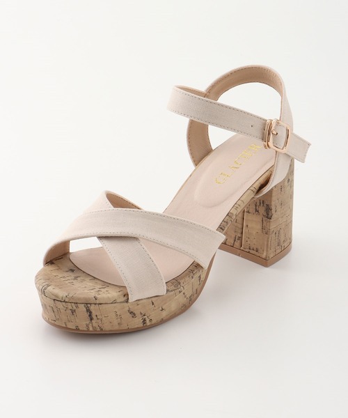 Honeys（ハニーズ）の「クロスサンダル（サンダル・レディース・ホワイト/ブラック/ベージュ/ブルー・M/L/S）」の12枚目の写真