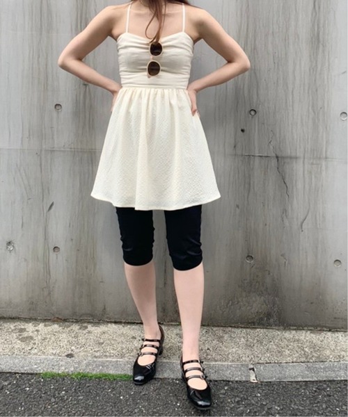 Charles Chaton（シャルルシャトン）の「レースアップキャミドレス（ワンピース・レディース・ブラック/アイボリー・36/34）」の6枚目の写真