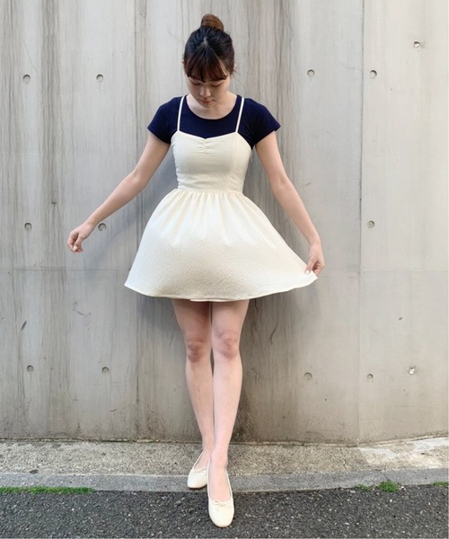 Charles Chaton（シャルルシャトン）の「レースアップキャミドレス（ワンピース・レディース・ブラック/アイボリー・36/34）」の22枚目の写真