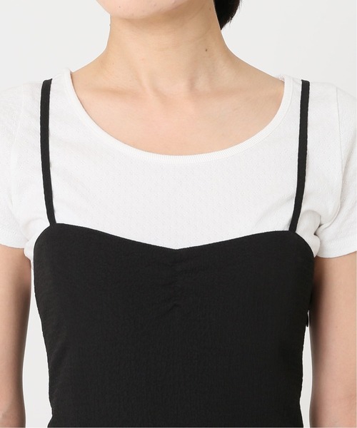 Charles Chaton（シャルルシャトン）の「レースアップキャミドレス（ワンピース・レディース・ブラック/アイボリー・36/34）」の7枚目の写真