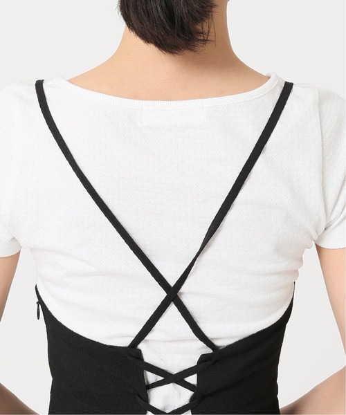 Charles Chaton（シャルルシャトン）の「レースアップキャミドレス（ワンピース・レディース・ブラック/アイボリー・36/34）」の13枚目の写真