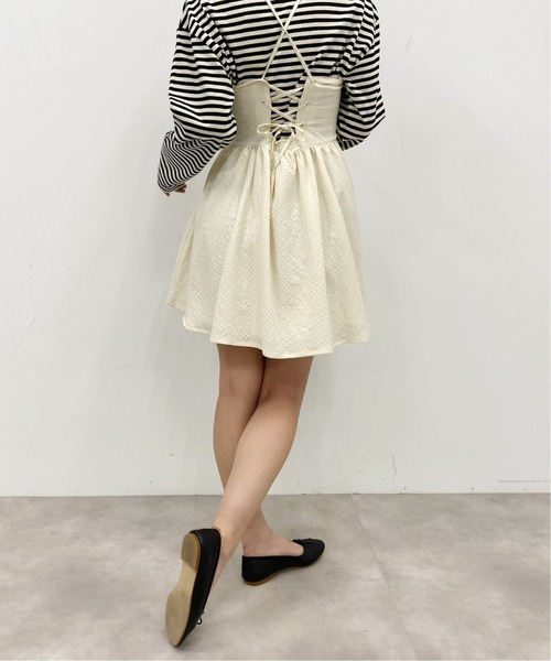 Charles Chaton（シャルルシャトン）の「レースアップキャミドレス（ワンピース・レディース・ブラック/アイボリー・36/34）」の14枚目の写真