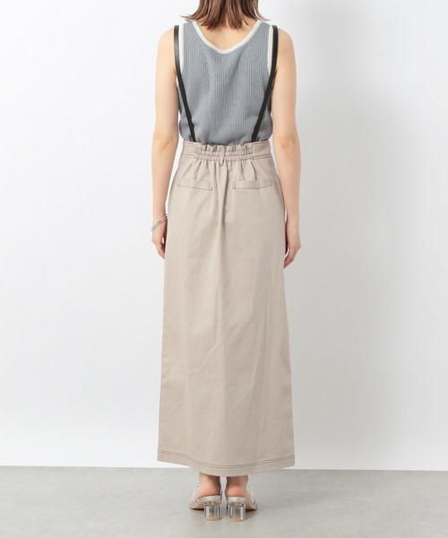 Heather（ヘザー）の「フロントスリットサスツキＩラインスカート　947724（スカート・レディース・ブラック/ベージュ・FREE）」の9枚目の写真