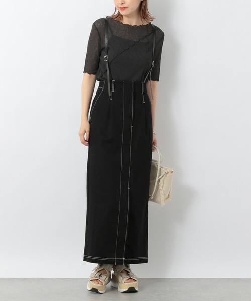 Heather（ヘザー）の「フロントスリットサスツキＩラインスカート　947724（スカート・レディース・ブラック/ベージュ・FREE）」の17枚目の写真