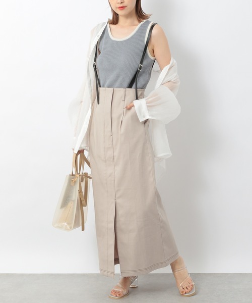 Heather（ヘザー）の「フロントスリットサスツキＩラインスカート　947724（スカート・レディース・ブラック/ベージュ・FREE）」の18枚目の写真