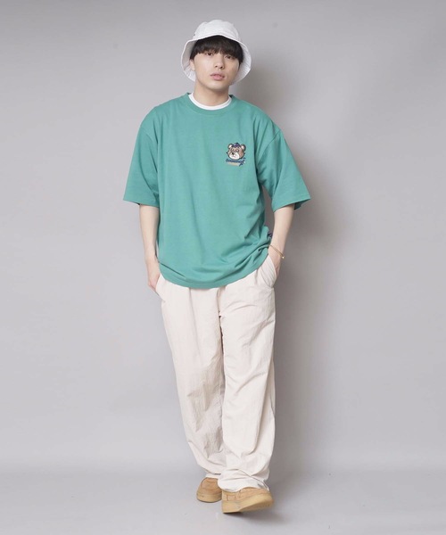 B ONE SOUL（ビーワンソウル）の「【B ONE SOUL/ビーワンソウル】デリバリーベア　プリントＴシャツ バックプリント　ワンポイント刺繍（Tシャツ/カットソー・メンズ・ホワイト系その他/カーキ/ホワイト/パープル・LARGE/X-LARGE/MEDIUM）」の20枚目の写真