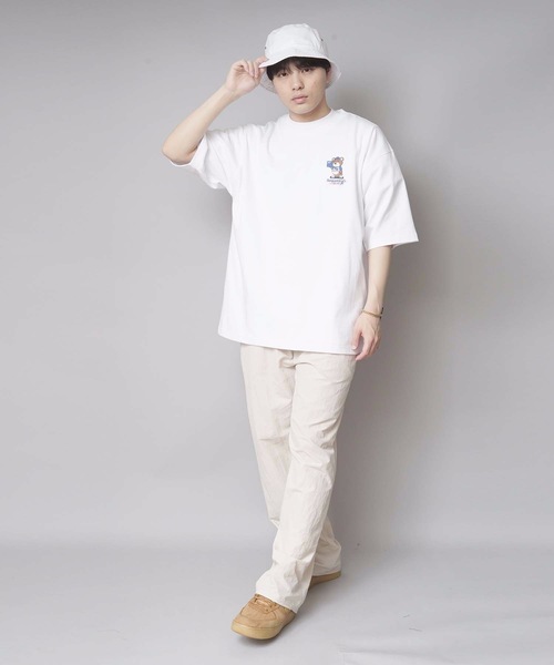 B ONE SOUL（ビーワンソウル）の「【B ONE SOUL/ビーワンソウル】デリバリーベア　プリントＴシャツ バックプリント　ワンポイント刺繍（Tシャツ/カットソー・メンズ・ホワイト系その他/カーキ/ホワイト/パープル・LARGE/X-LARGE/MEDIUM）」の15枚目の写真