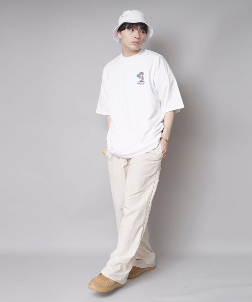 B ONE SOUL（ビーワンソウル）の「【B ONE SOUL/ビーワンソウル】デリバリーベア　プリントＴシャツ バックプリント　ワンポイント刺繍（Tシャツ/カットソー・メンズ・ホワイト系その他/カーキ/ホワイト/パープル・LARGE/X-LARGE/MEDIUM）」の16枚目の写真