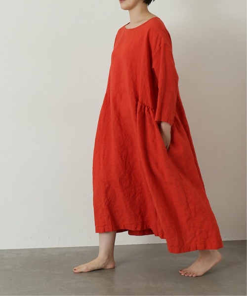 Luxe ジャーナルスタンダード ラックス のファッション 40リネン Standard ワンピース ドレス Standard ワンピース サイド ギャザーワンピース ワンピース Journal