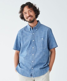 L.L.Bean | コンフォート・ストレッチ・シャンブレー・シャツ、ドラディショナル・フィット 半袖 ジャパン・フィット(シャツ/ブラウス)