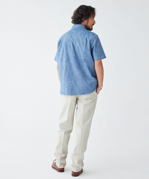 L.L.Bean（エルエルビーン）の「コンフォート・ストレッチ・シャンブレー・シャツ、トラディショナル・フィット（ゆったりフィット）　半袖 ジャパン・フィット（シャツ/ブラウス・メンズ・インディゴブルー/ライトブラウン/グリーン/グレー・SMALL/MEDIUM/LARGE/X-LARGE/XX-LARGE）」の15枚目の写真