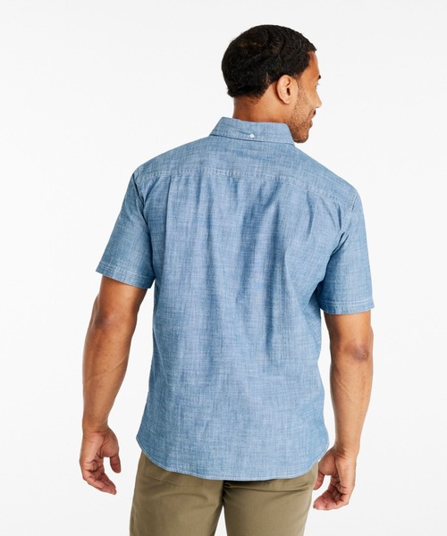 L.L.Bean（エルエルビーン）の「コンフォート・ストレッチ・シャンブレー・シャツ、トラディショナル・フィット（ゆったりフィット）　半袖 ジャパン・フィット（シャツ/ブラウス・メンズ・インディゴブルー/ライトブラウン/グリーン/グレー・SMALL/MEDIUM/LARGE/X-LARGE/XX-LARGE）」の19枚目の写真