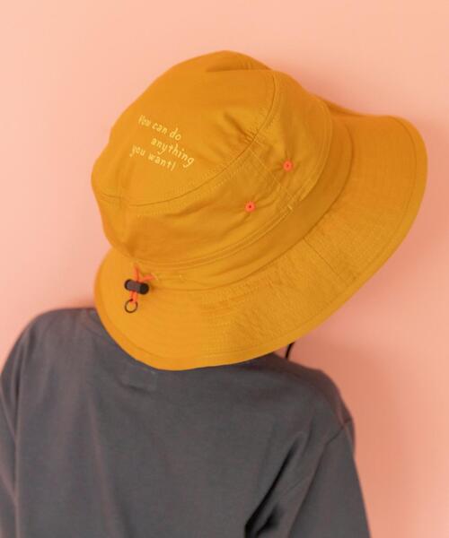 coen（コーエン）の「【coen キッズ/ジュニア】トップ刺繍バケットハット（ハット・キッズ・ネイビー/マスタード・54cm/56cm）」の2枚目の写真