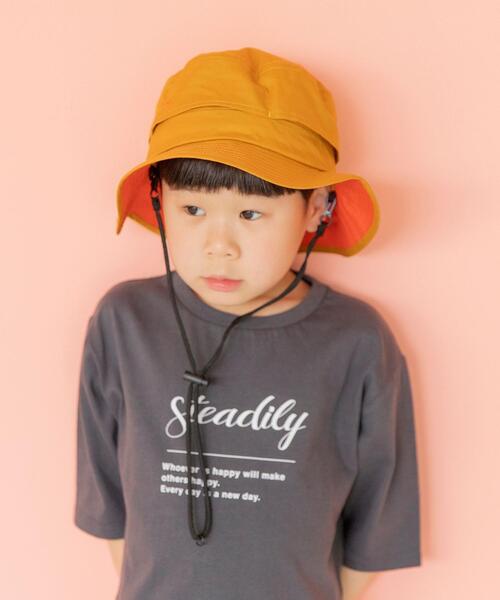 coen（コーエン）の「【coen キッズ/ジュニア】トップ刺繍バケットハット（ハット・キッズ・ネイビー/マスタード・54cm/56cm）」の3枚目の写真