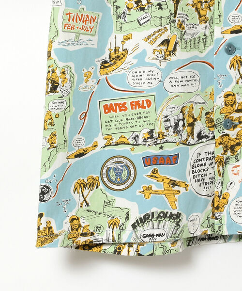 Buzz Rickson's（バズリクソンズ）の「BUZZ RICKSON'S / エアクラフト リペア オープンカラーシャツ＜MEN＞（シャツ/ブラウス・メンズ・ブルー・LARGE/X-LARGE/MEDIUM）」の5枚目の写真