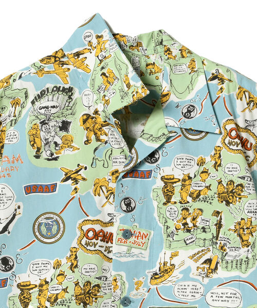 Buzz Rickson's（バズリクソンズ）の「BUZZ RICKSON'S / エアクラフト リペア オープンカラーシャツ＜MEN＞（シャツ/ブラウス・メンズ・ブルー・LARGE/X-LARGE/MEDIUM）」の4枚目の写真