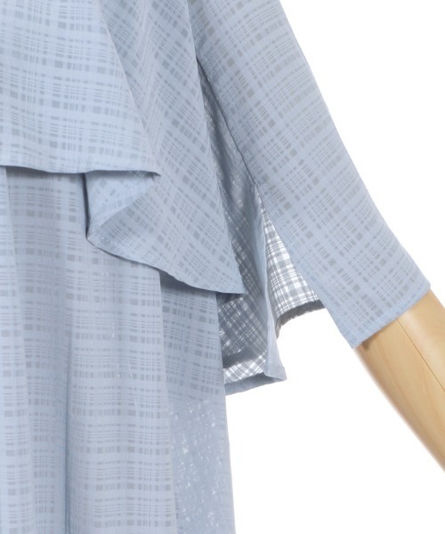 axes femme(アクシーズファム)の「ケープデザインワンピース(チュニック・レディース・ホワイト/ブラック/サックスブルー/グリーン・MEDIUM)」の12枚目の写真