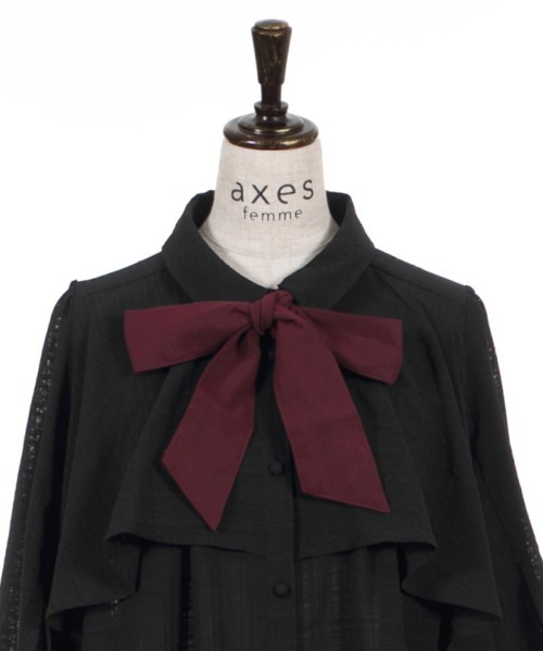axes femme(アクシーズファム)の「ケープデザインワンピース(チュニック・レディース・ホワイト/ブラック/サックスブルー/グリーン・MEDIUM)」の14枚目の写真