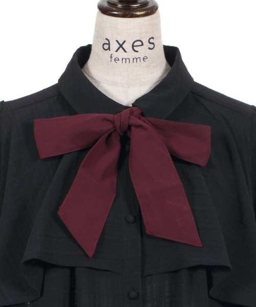 axes femme(アクシーズファム)の「ケープデザインワンピース(チュニック・レディース・ホワイト/ブラック/サックスブルー/グリーン・MEDIUM)」の15枚目の写真