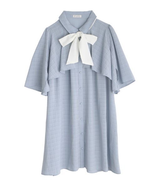 axes femme アクシーズファム ブラウス ワンピース セール】ケープデザインワンピース（チュニック）｜axes femme