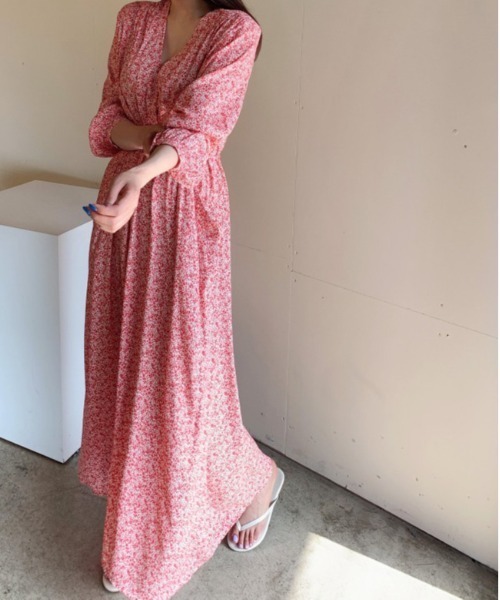 セール ロングスリーブ フローラル ラウンジワンピース ワンピース Dream In The Cradle ドリームインザクレイドル のファッション 通販 Zozotown