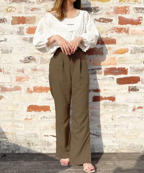 apres jour（アプレジュール）の「ラテカラーフレアパンツ【ZOZOTOWN限定アイテム】【5AP】（その他パンツ・レディース・アイボリー/ブラウン系その他/ピンクベージュ/ライトベージュ・SMALL/MEDIUM/X-LARGE）」の14枚目の写真