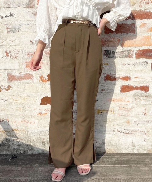 apres jour（アプレジュール）の「ラテカラーフレアパンツ【ZOZOTOWN限定アイテム】【5AP】（その他パンツ・レディース・アイボリー/ブラウン系その他/ピンクベージュ/ライトベージュ・SMALL/MEDIUM/X-LARGE）」の11枚目の写真