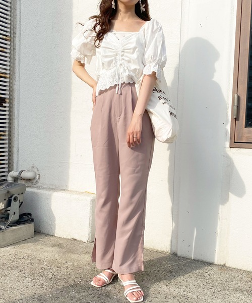 apres jour（アプレジュール）の「ラテカラーフレアパンツ【ZOZOTOWN限定アイテム】【5AP】（その他パンツ・レディース・アイボリー/ブラウン系その他/ピンクベージュ/ライトベージュ・SMALL/MEDIUM/X-LARGE）」の21枚目の写真