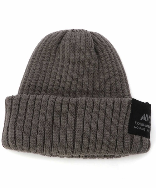 AVIREX（アヴィレックス）の「AVIREX　DOUBLE KNIT CAP クラカーボ糸（ニットキャップ/ビーニー・メンズ・グレー/ブラック/グリーン・FREE）」の3枚目の写真