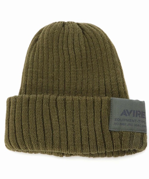AVIREX（アヴィレックス）の「AVIREX　DOUBLE KNIT CAP クラカーボ糸（ニットキャップ/ビーニー・メンズ・グレー/ブラック/グリーン・FREE）」の9枚目の写真