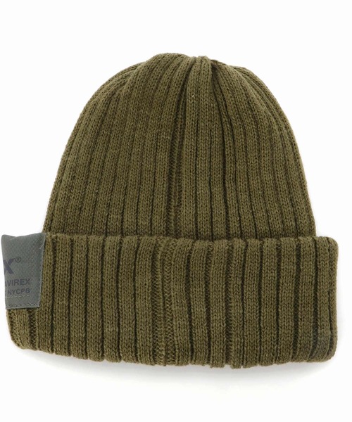 AVIREX（アヴィレックス）の「AVIREX　DOUBLE KNIT CAP クラカーボ糸（ニットキャップ/ビーニー・メンズ・グレー/ブラック/グリーン・FREE）」の8枚目の写真
