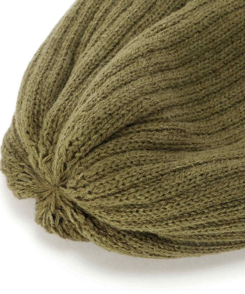 AVIREX（アヴィレックス）の「AVIREX　DOUBLE KNIT CAP クラカーボ糸（ニットキャップ/ビーニー・メンズ・グレー/ブラック/グリーン・FREE）」の6枚目の写真