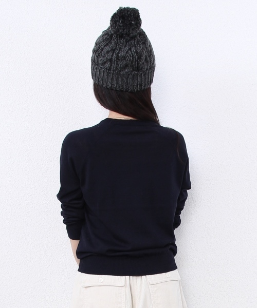 coen(コーエン)の「クマちゃんモチーフニットプルオーバー(ニット/セーター・レディース・ネイビー/ワイン・LARGE/MEDIUM)」の4枚目の写真