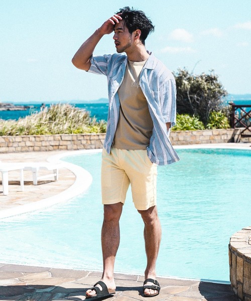 BAYFLOW(ベイフロー)の「WEB限定 リネンショートパンツ(その他パンツ・メンズ・グリーン/ライトブラウン/オフホワイト/チャコール・LARGE/MEDIUM)」の5枚目の写真