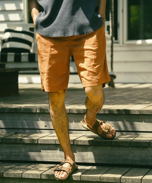 BAYFLOW(ベイフロー)の「WEB限定 リネンショートパンツ(その他パンツ・メンズ・グリーン/ライトブラウン/オフホワイト/チャコール・LARGE/MEDIUM)」の8枚目の写真