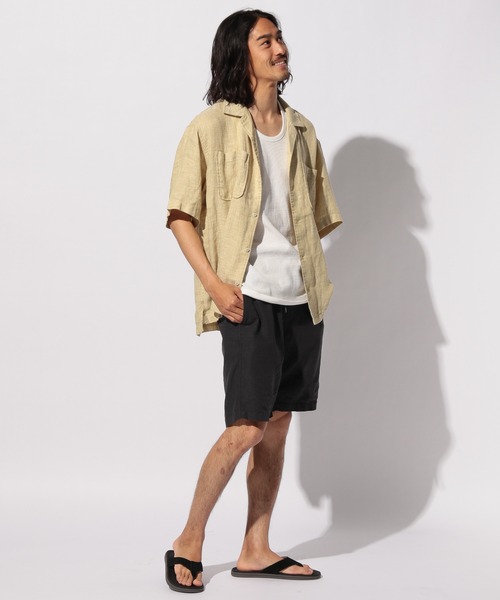 BAYFLOW(ベイフロー)の「WEB限定 リネンショートパンツ(その他パンツ・メンズ・グリーン/ライトブラウン/オフホワイト/チャコール・LARGE/MEDIUM)」の13枚目の写真