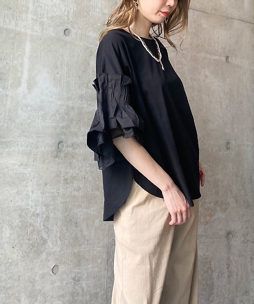 LUGIVA ルギヴァ フリルデザインTシャ sale LUGIVA ルギヴァ フリルデザインTシャツ | Pay ID
