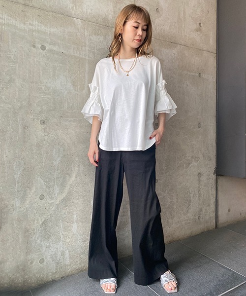 LUGIVA ルギヴァ フリルデザインTシャ sale LUGIVA ルギヴァ フリルデザインTシャツ | Pay ID