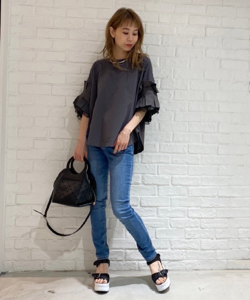 希少✨バーバリーブラックレーベル チビフリルタック Aラインシャツワンピース M e3247_1.jpg
