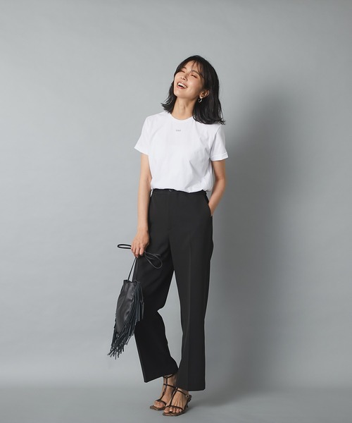 RIVE DROITE（リヴドロワ）の「イージーな穿き心地で無理せずキレイ見え　ダブルクロスイージーストレートパンツ（その他パンツ・レディース・ブラック/ライトベージュ/ボルドー・36/38）」の4枚目の写真