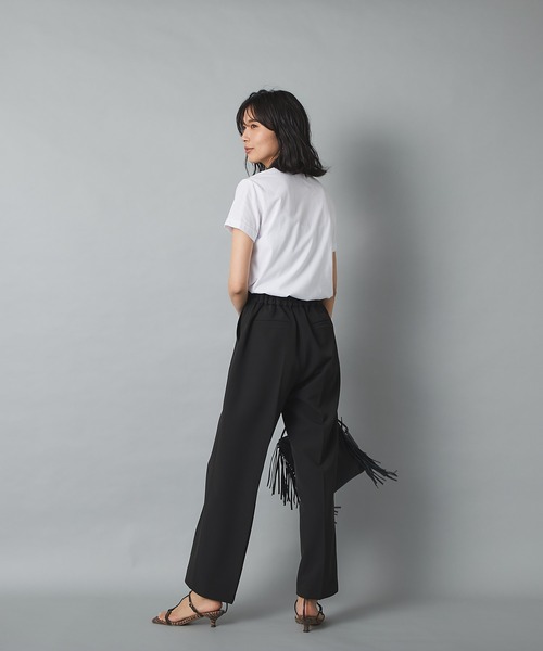 RIVE DROITE（リヴドロワ）の「イージーな穿き心地で無理せずキレイ見え　ダブルクロスイージーストレートパンツ（その他パンツ・レディース・ブラック/ライトベージュ/ボルドー・36/38）」の15枚目の写真