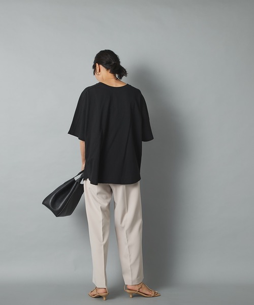 RIVE DROITE（リヴドロワ）の「イージーな穿き心地で無理せずキレイ見え　ダブルクロスイージーストレートパンツ（その他パンツ・レディース・ブラック/ライトベージュ/ボルドー・36/38）」の21枚目の写真