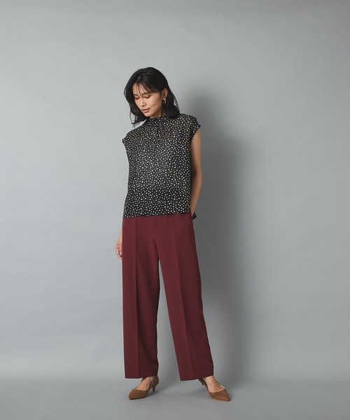 RIVE DROITE（リヴドロワ）の「イージーな穿き心地で無理せずキレイ見え　ダブルクロスイージーストレートパンツ（その他パンツ・レディース・ブラック/ライトベージュ/ボルドー・36/38）」の6枚目の写真