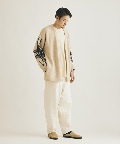 PENDLETON（ペンドルトン）の「【PENDLETON×JS / ペンドルトン】別注 LAMBS WOOL ジャガード カーディガン/ルーズカーディガン [ユニセックス対応]（カーディガン/ボレロ・メンズ・ナチュラル/ブラック/ダークベージュ・MEDIUM/SMALL/LARGE）」の15枚目の写真