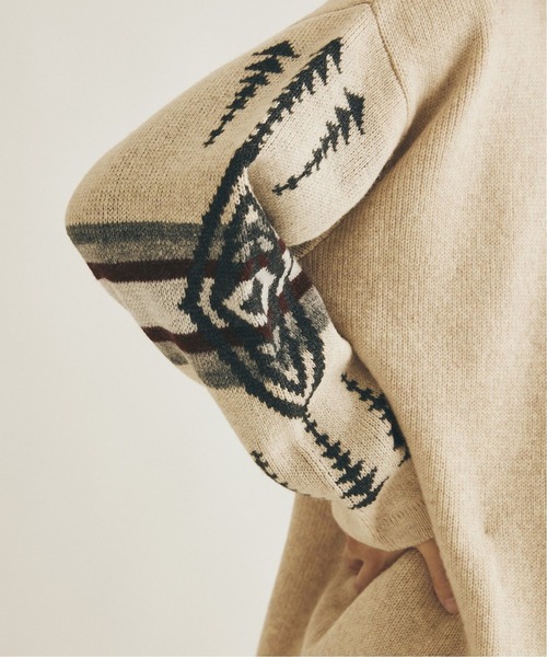 PENDLETON（ペンドルトン）の「【PENDLETON×JS / ペンドルトン】別注 LAMBS WOOL ジャガード カーディガン/ルーズカーディガン [ユニセックス対応]（カーディガン/ボレロ・メンズ・ナチュラル/ブラック/ダークベージュ・MEDIUM/SMALL/LARGE）」の20枚目の写真