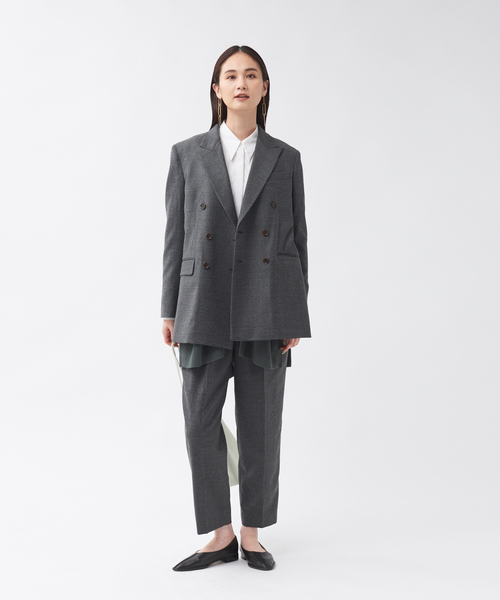 qualite（カリテ）の「ロングポイントシャツ（シャツ/ブラウス・レディース・オフホワイト/ブルー・フリー）」の5枚目の写真