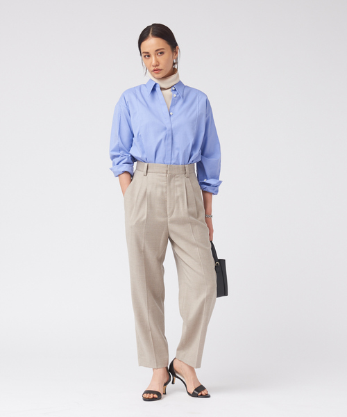 qualite（カリテ）の「ロングポイントシャツ（シャツ/ブラウス・レディース・オフホワイト/ブルー・フリー）」の17枚目の写真