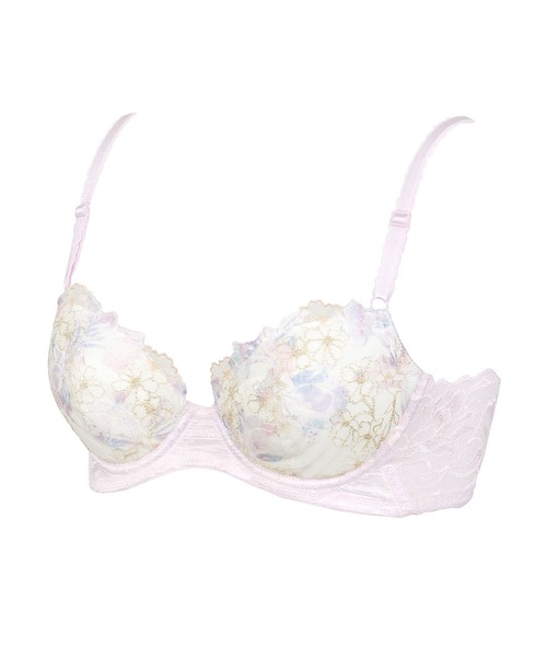 Lala Grant 黒 レースブラジャー3/4 ブルームーンD80未開封 ニッセン ブラジャー 4LG-10LR 大きいサイズ 揺れおさえ ノン