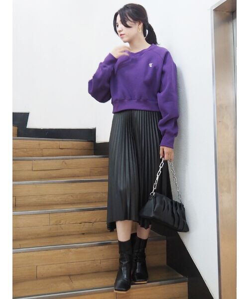 EVRIS（エヴリス）の「レザーライクランダムプリーツスカート（スカート・レディース・ブラック/グリーン・SMALL/MEDIUM）」の20枚目の写真