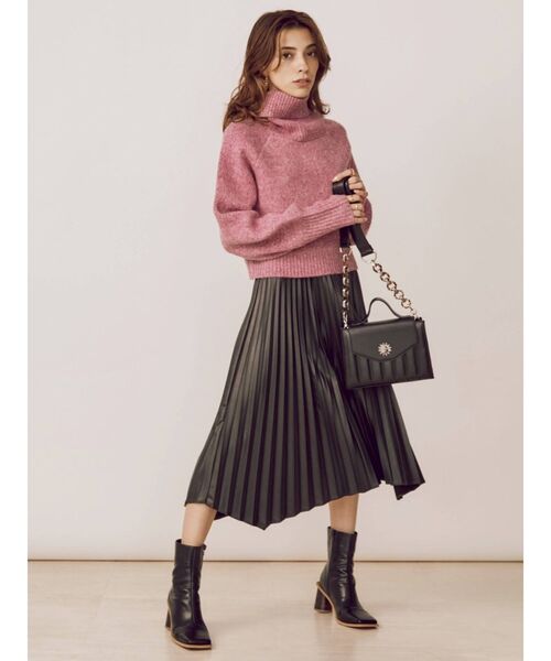 EVRIS（エヴリス）の「レザーライクランダムプリーツスカート（スカート・レディース・ブラック/グリーン・SMALL/MEDIUM）」の15枚目の写真